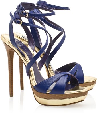 Elie Saab Multi Strap Platform Sandals - Lyst