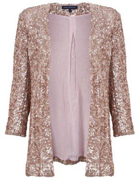 French Connection Fast Mini Sequins Jacket in Pink - Lyst