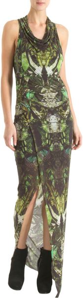  Cicadae Print Maxi Dress 