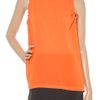Jil Sander Gathered Silkcrepe Top in Orange - Lyst