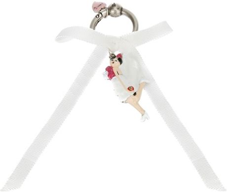 Lanvin Charm and Ribbon Keyring in Silver - Lyst