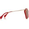 Miu Miu Cat Eyeframe Glitter Acetate and Metal Sunglasses in Red - Lyst
