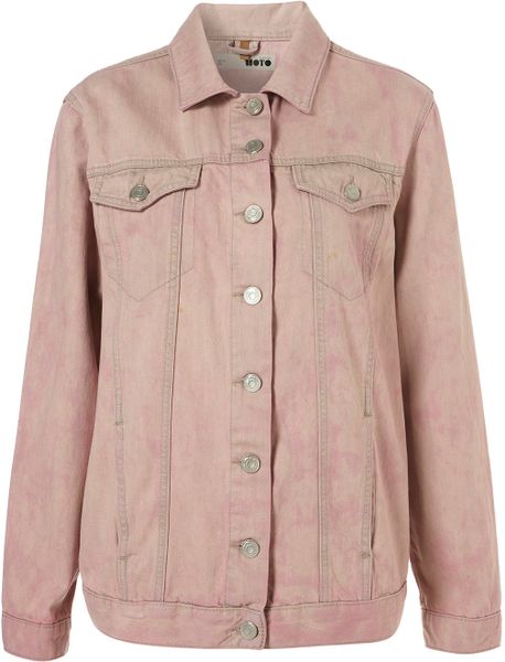 Moto Moto Pink Oversized Jacket in Pink - Lyst