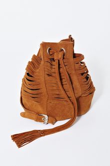 Nasty Gal Shredded Suede Bucket Bag - Lyst