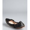Prada Prada Sport Black Leather Bow Accent Ballet Flats in Black - Lyst