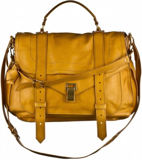 Proenza Schouler Ps1 Extra Large Leather in Yellow (mustard) - Lyst