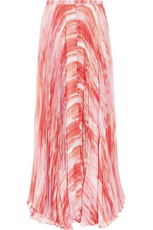 Alice + Olivia Shannon Pleated Crepe Maxi Skirt - Lyst