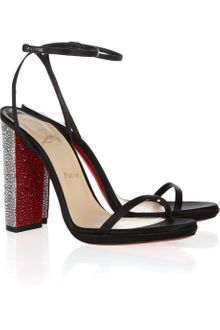 Christian Louboutin Au Palace 120 Crystalheel Satin Sandals - Lyst