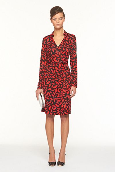 Diane Von Furstenberg New Jeanne Two Dress in Red (midnight kiss) - Lyst