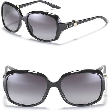 Dior Rounded Square Oversized Sunglasses in Black (shiny black) - Lyst