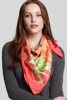 Ferragamo Foulard Amazon Silk Scarf - Lyst