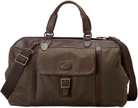 Fossil Estate Duffle Bag in Brown for Men - Lyst