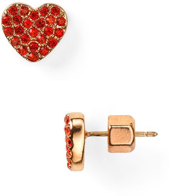  Annabelle Pavé Heart Stud Earrings 