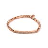 Michael Kors Michael Rose Gold Beaded Pavé Bar Bracelet in Pink (rose gold) - Lyst