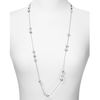 Nadri Long Rhodium Text Pavé Necklace  in Silver (rhodium) - Lyst