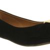 Office Marvel Bow Black Suede in Black - Lyst