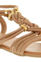 Office Conga Sandal Nude Snake Pu