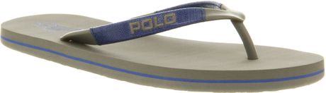 Ralph Lauren Canby Flip Flop Grey Blue Rubber in Blue for Men (grey) - Lyst