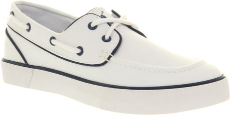 Ralph Lauren Lander Canvas Boat Shoe White Canvas in White for Men