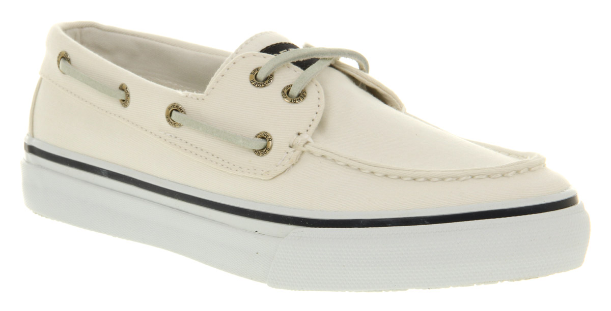 white and tan sperrys