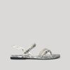 Stella Mccartney Naki Snakeskin Canvas Sandal in Gray (rock) - Lyst
