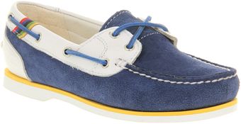  Classic Boat 2 Eye Themed Blue Leather 