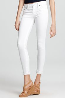 True Religion Jeans Serena Mid Rise Super Skinny Legging Jeans in Optic White - Lyst
