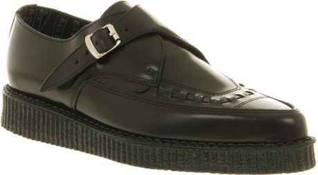 Underground Apollo Pointed Creeper Black Leather in Green for Men (black) - Lyst