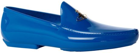 Vivienne Westwood Rubber Moccasin in Blue for Men - Lyst