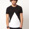 Asos Asos Tshirt With Insert Triangle in Black for Men (blackwhite) - Lyst