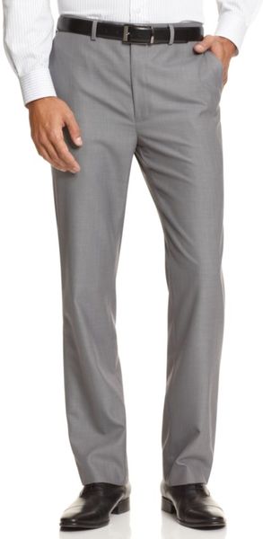 Calvin Klein Sharkskin Flat Front Slim Fit - Lyst