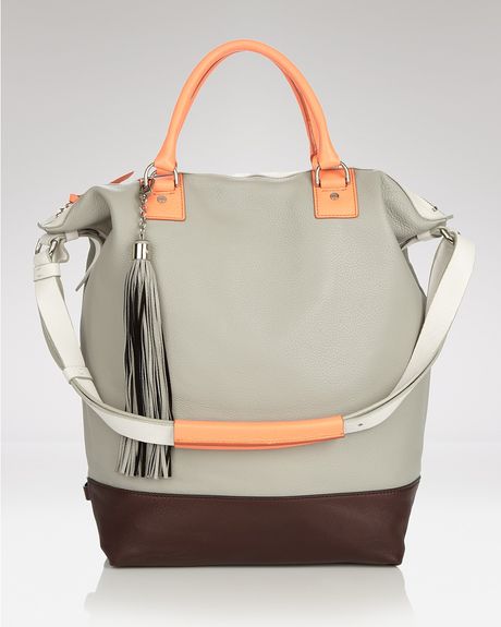 Diane Von Furstenberg Tote Drew Bucket in Gray (hibiscus black coconut) - Lyst
