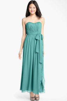 Donna Morgan Sweetheart Ruched Chiffon Gown - Lyst