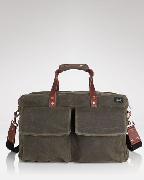 Jack Spade Waxed Canvas Pocket Duffle Bag in Green for Men (moss) | Lyst