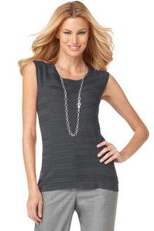 Jones New York Sleeveless Ribbed Scoopneck Tank Top - Lyst