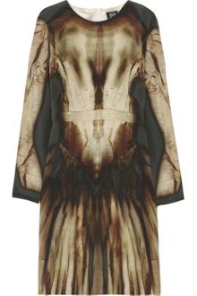 McQ by Alexander McQueen Phantom Printed Silk Dress - Lyst