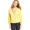 Michael Kors Longsleeve Splitneck Beaded Blouse in Yellow (denim) - Lyst