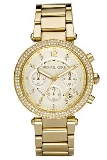 Michael Kors Womens Chronograph Gold Ion Plated Stainless Steel Bracelet 39mm - Lyst