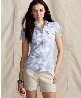 Tommy Hilfiger Nena Short Sleeve Printed Button Down - Lyst