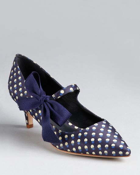 Tory Burch Pumps Beverly Low Heel in Blue (lucie d tory navy print) - Lyst
