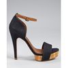 Tory Burch Sandals Amina in Blue (tory navy royal tan) - Lyst