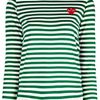Comme Des Garçons Striped Tshirt in Green - Lyst