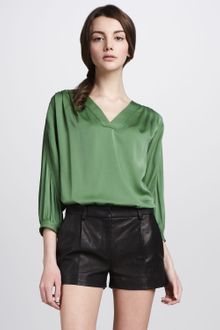 Diane Von Furstenberg Naples Leather Shorts - Lyst