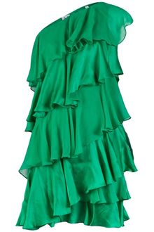 Halston Heritage Oneshoulder Tiered Dress - Lyst