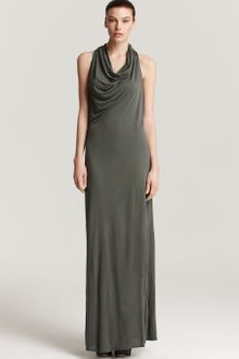 Helmut Lang Dress Long Cowl neck - Lyst