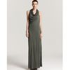Helmut Lang Dress Long Cowl neck in Green (meadow) - Lyst