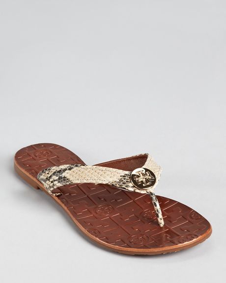 rose gold tory burch flip flops