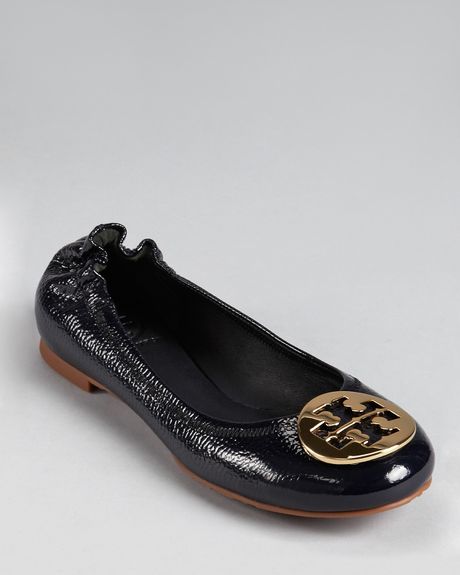 Tory Burch Flats Reva Ballet in Blue (tory navy) | Lyst