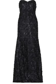 Badgley Mischka Sequined Crepe Gown - Lyst