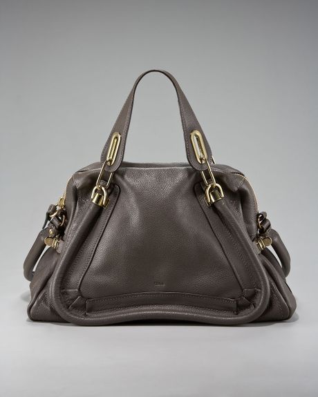 Chloé Paraty Calfskin Satchel Medium in Brown (dark brown) - Lyst